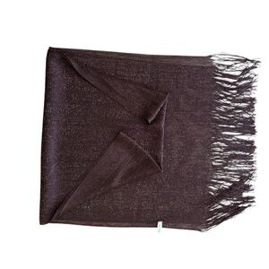 🔴 Elegant Brown Long Scarf with Fringe Versatile Wrap for All Seasons